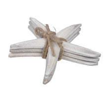 wooden sea-stars (3) white/sand 15x14x3 cm