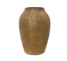 Vaas terracotta glitter goud D.21cm x H.30cm