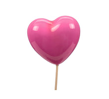 pb. 12 styro hearts lacquer/pick pink 70x70 mm