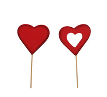 pb. 24 hearts/stick red 50x50 mm