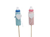 pb. 8 baby-bottle/stick pink/blue 60 mm