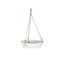 Hanging plate terra cotta 19.5x19.5x4.5/36cm White