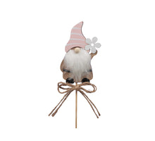 pb. 6 wooden trols/stick pink 10x5 cm