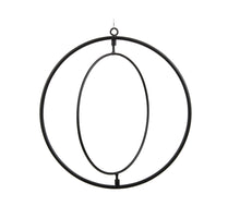 Metal ring double black Ø 25x26 cm