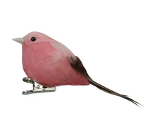 w/b. 8 birds/clip pink 10 cm