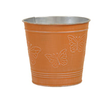metal basket w/butterflies orange Ø 12.5x11.5 cm