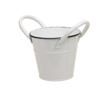 metal basket w/ears white Ø 11x10 cm