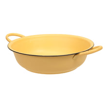 metal bowl w/ears yellow Ø 25x6.5 cm