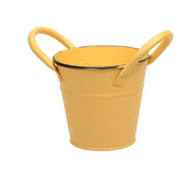 metal basket w/ears yellow Ø 11x10 cm