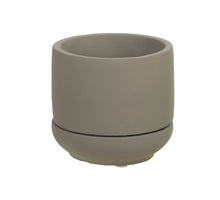 cement flowerpot+saucer natural Ø 10x9 cm