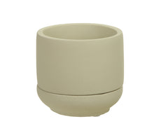 cement flowerpot+saucer cream Ø 10x9 cm