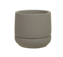 cement flowerpot+saucer natural Ø 12x11.5 cm