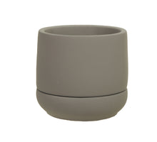 cement flowerpot+saucer natural Ø 13.5x13 cm
