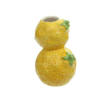 dolomite lemon vase (2) yellow 8x7.5x15.5 cm