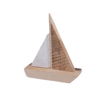 pc. 1 wooden boat natural 15x5x22 cm