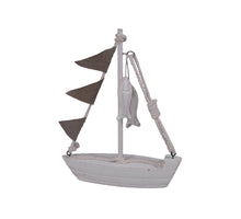 pc. 1 wooden boat natural 16x4x20 cm