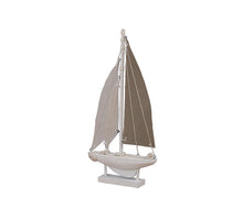 pc. 1 wooden boat natural 17.5x4x35 cm
