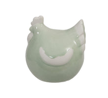 pc. 1 porcelain chicken green 7x8 cm