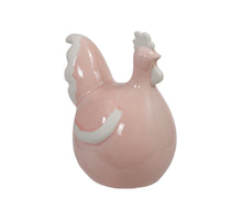 pc. 1 porcelain rooster pink 10x15 cm