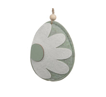 pm. 4 felt eggs/hanging green 11 cm