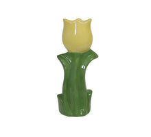 pc. 1 dolomite tulip vase yellow 20.5 cm