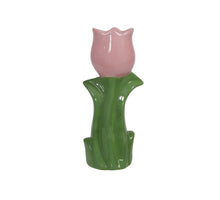 pc. 1 dolomite tulip vase pink 20.5 cm