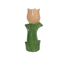 pc. 1 dolomite tulip vase orange 20.5 cm