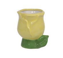 pc. 1 dolomite tulip flowerpot yellow 8.5x10 cm