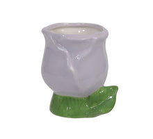 pc. 1 dolomite tulip flowerpot lilac 8.5x10 cm