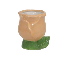 pc. 1 dolomite tulip flowerpot orange 8.5x10 cm