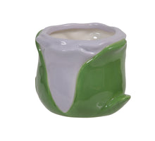 pc. 1 dolomite flowerpot lilac 9x7.5 cm