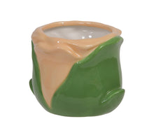 pc. 1 dolomite flowerpot orange 9x7.5 cm