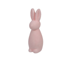 pc. 1 flock rabbit/standing light pink 20 cm