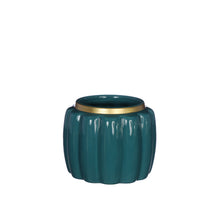 Pouff pot aardewerk Ø9,5 h.7,6 cm petrol