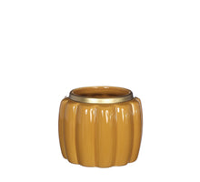 Pouff pot aardewerk Ø9,5 h.7,6 cm mosterd