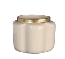 Pouff pot aardewerk Ø15,8 h.12 cm crème