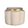 Pouff pot aardewerk Ø15,8 h.12 cm crème