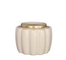 Pouff pot aardewerk Ø17,6 h.13,7 cm crème