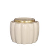 Pouff pot aardewerk Ø17,6 h.13,7 cm crème