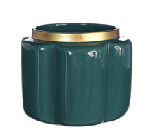 Pouff pot aardewerk Ø17,6 h.13,7 cm petrol