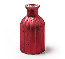 Fles glas 'norinne' S rood frost h14 d7,5cm