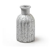 Fles glas 'norinne' S zilver frost h14 d7,5cm