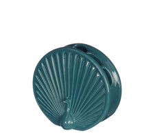 Vaas Peacock aardewerk Ø6,5 l.15 h.13,6 cm petrol