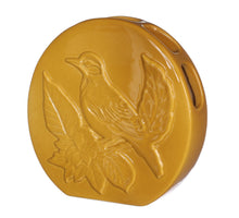 Vaas Bird aardewerk Ø6 h.20 l.20 cm mosterd