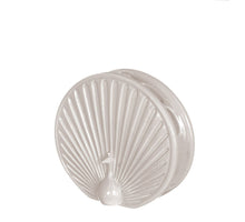 Vaas Peacock aardewerk Ø6,5 l.15 h.13,6 cm creme