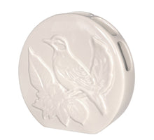 Vaas Bird aardewerk Ø6 h.20 l.20 cm creme