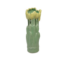 Dolomite tulip vase yellow/green Ø 7x21 cm