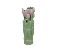 Dolomite tulip vase pink/green Ø 7x21 cm