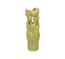 Dolomite tulip vase yellow Ø 7x21 cm