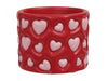pc. 1 cement flowerpot "heart" red/pink Ø 11x9 cm